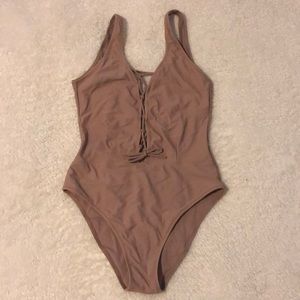 Nasty gal swim suit one piece tie front